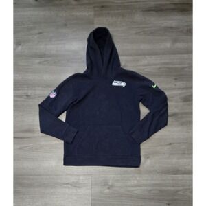 NFL Seattle Seahawks NIKE Navy Blue Pullover Hoodie Top Youth L 14 /‎ 16
